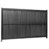Image de Gardenode Kit Occultation Lattes PVC pour Panneau Grillage Rigide Maille 55 Brise Vue Brise Vent 2m50 x H 1m23 Gris Anthracite