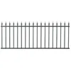 Image de Clôture de Jardin Panneau de clôture barrière de Jardin Aluminium flèches L 2m Gris