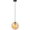 Image de Lucide MONSARAZ - Suspension - Ø 25 cm - 1xE27 - Ambre