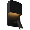 Image de Lucide BOXER - Lampe de chevet/Applique mural - LED - 3000K - Point de rechargement USB - Noir