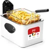 Image de Frifri Friteuse - Expert - Friteuse 4,5L 3200W - Blanc Métal Design Rectangulaire avec Couvercle, Technologie Zone Froide, Tête Chauffe Brevetée, Facile à Nettoyer