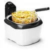 Image de Frifri Friteuse - Initiation - Friteuse Ronde 3L Plastique 3200W - avec Technologie Zone Froide, Sécurité Brevetée, Nettoyage Facile, Poignée Repliable (Blanc)