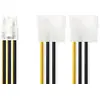 Image de Nedis Câble d'alimentation Interne | 2X Molex Mâle | PCI Express Femelle | Plaqué Or | 0.20 m | Rond | PVC | Jaune/Noir | Sac en Plastique