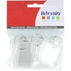 Image de Porte-Clés Rectangle Transparent 4 Pièces 3 x 4,5 cm - Artémio