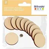 Image de Artemio 10 badges en bois 4,5 x 0,5 cm + aimants