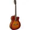Image de J.N Guitars Bessie BES-ACE Dark Cherry Burst elektrisch-akoestische westerngitaar