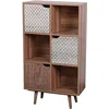 Image de Urban living "BAOBAB" BIBLIOTHEQUE 6 CASIERS ET 3 PORTES DECORES 60X29XH105CM
