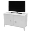 Image de Urban Living "SHELBY" MEUBLE TV AVEC 2 PORTES ET 2 ETAGERES SYSTEME PUSH PULL 120X40XH49CM