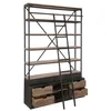 Image de BIBLIOTHEQUE ECHELLE 4 ETAGERES BOIS ET METAL