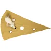 Image de Doudou plat d'activité souris et son fromage doré Lange de coton E EGMT12109