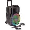 Image de Party Light & Sound - PARTY-12RGB - Enceinte sur batterie 12 /30cm de 700W avec 1 micro VHF sans fil et effet lumineux sur le woofer - Bluetooth, USB, MICRO SD et AUX - Noir