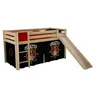 Image de Vipack PINO LIT Mezzanine avec Toboggan ET Housse Pirates Nature, Pin