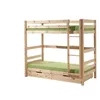 Image de Vipack PINO LIT SUPERPOSE 180CM avec 2 TIROIRS Bois Nature, pin