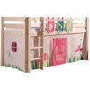 Image de Halfhoogslaper Charlotte met bedtent & opbergzakjes Spring - dennenhout