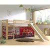 Image de Vipack Lit Mi-Hauteur 90x200 Toboggan sommier Inclus Housse Pompier Pino - Bois