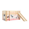 Image de Vipack Lit Mi-Hauteur 90x200 Toboggan sommier Inclus Housse Fairy Pino - Bois