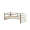 Image de Vipack Bed, Solid, Pine, White and Wood, Single
