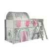 Image de Vipack Scott Lit Mezzanine Chambre Enfant et Rideau Birdy, Tunnel et 3 Sacs Rangement Assortis