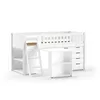 Image de Kinderkamerset Scott - Halfhoogslaper, commode, bureau & boekenkast - Wit