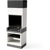Image de TUOZI - Barbecue fixe pour bois et charbon modèle KITAWAY (Gris/Blanc - 84 x 63 x 237 cm) REF: T00434 - Conception robuste et durable