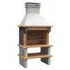 Image de MOVELAR - Barbecue préfabriqué à bois et charbon en béton réfractaire modèle Paella (Gris, Orange - 120 x 80 x 255 cm) REF: 3490 - Cuisine extérieure pour jardin ou patio