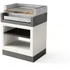 Image de TUOZI - Barbecue fixe inox pour bois et charbon modèle KITAWAY GRILL (Gris/Blanc - 84 x 63 x 115 cm) REF: T00977 - Cuisson optimale, idéal terrasse