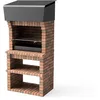 Image de MOVELAR - Barbecue de chantier préfabriqué pour bois et charbon modèle Volterra (terre cuite - 94 x 70 x 213 cm) Réf : M00863 - Utilisation en extérieur