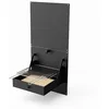 Image de TUOZI - Barbecue mural fixe pour bois et charbon modèle WALL iBBQ avec plaque de protection (Noir - 58,5 x 57 x 114 cm) REF: 4200/2 - Sécurisé et performant