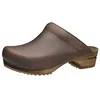 Image de Sanita Chrissy Sabot ouvert | Original fait main | Sabots en cuir pour femme | Semelle durable, marron foncé, 36 EU