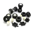 Image de LEGO City - Wheels and axle set - 5 car axles and 10 fat tires with white wheel rim by LEGO