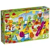 Image de LEGO 10840 Duplo Ma Ville Le Parc d'attractions, Jeu de Construction incluant Un Train et des toboggans, Multicolore