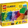 Image de LEGO 11717 Classic Boîte à pierres extra large avec plaques de construction - Jouets créatifs et de construction à partir de 4 ans - Avec roues, fenêtres, portes et 4 plaques de base