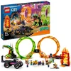 Image de LEGO 60339 City Stuntz L’Arène de Cascade avec Double Looping, Jouet de Monster Truck avec Rampe et Minifigurines de Cascadeur, Enfants 7 Ans et Plus