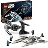 Image de LEGO Star Wars Le Chasseur Fang Mandalorien Contre le TIE Interceptor - Jeu de Construction de Vaisseaux Spatiaux pour Enfants avec 3 Minifigurines, Figurine Droïde et Sabre Noir - Idée Cadeau 75348