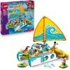 Image de LEGO Friends L Aventure en Bateau - Jouet de Construction - Bateau avec Voile Mobile, 4 Mini-Poupées, 2 Figurines de Dauphins & Accessoires Amusants - Cadeau Original pour Fille dès 8 ans 42664