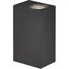 Image de ASBOL KUBI Applique murale d'extérieur LED 2 x 5 W, 3000 K, 2 x 370 lm, IP44, noir