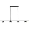 Image de Suspension LED CLYDE - 4 ampoules - 4 x 5 W - 2700 K - 4 x 350 lm - IP20 - 3 étapes - Noir