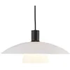Image de Suspension Verona - E27 - IP20 - Noir - Verre opale blanc