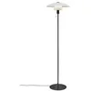 Image de Verona Lampadaire E27 IP20 Noir Verre opale Blanc