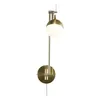 Image de Applique murale Contina - G9 - IP20 - Verre opale blanc - Laiton