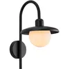 Image de Nordlux Berlo Applique murale d'extérieur en métal noir E27 10 W étanche et résistante aux intempéries pour porche, terrasse, jardin, garage ou entrée IP44, classe 1 (isolée)