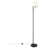 Image de Nordlux Wilson Lampadaire d'intérieur en verre noir G9 5 W avec interrupteur marche/arrêt, chambre à coucher, salon, cuisine, bureau, chevet ou étude, IP20, classe 2 (double isolation)
