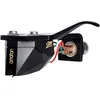 Image de Ortofon 2M Black Premounted - Micro noir 2M monté sur le casque SH-4 Black Headshell | Montage facile sur bras de lecture en forme de S | Noir/noir