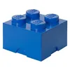Image de Room Copenhagen 40031731 Brique LEGO 4 plots, Boîte de rangement empilable, 5,7 l, bleu, Polypropylène (PP), sans bisphénol (BPA) et sans phtalates, 25x25x18cm