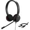 Image de Jabra Evolve 20 Casque stéréo certifié communication unifiée pour téléphone portable VoIP avec suppression passive du bruit   USB-C/A   Noir