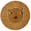 Image de OYOY Mini Lion Rug - Tapis rond pour chambre d'enfant - Motif tête de lion - Tapis de jeu pour enfants pour garçons et filles - Diamètre 95 cm en mélange de laine