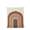 Image de OYOY Mini tapisserie Follow The Rainbow Wall Rug Décoration murale pour chambre d'enfant Marron/rouge Marron 124 x 100 cm