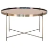 Image de Table Basse en Acier Aspect Laiton Ø 70 x 40 cm
