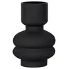 Image de House Nordic Vase rond en verre noir 15 x 22 cm