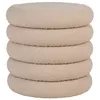 Image de Pouf gris en polyester bouclé avec rangement Ø 44 cm